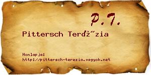 Pittersch Terézia névjegykártya